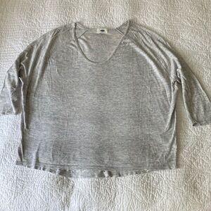 Old Navy Gray Boxy 3/4 Sleeve Tee, XL